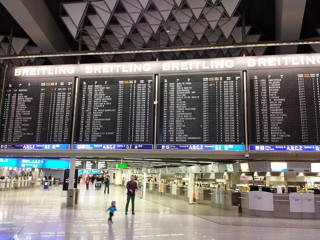 Flughafen Frankfurtankunft